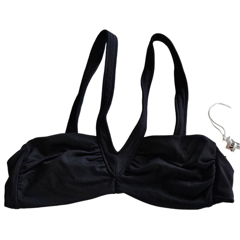 Andie x Demi Moore Monaco Swim Top Black Women's‎ Small Beach Swim Vacation